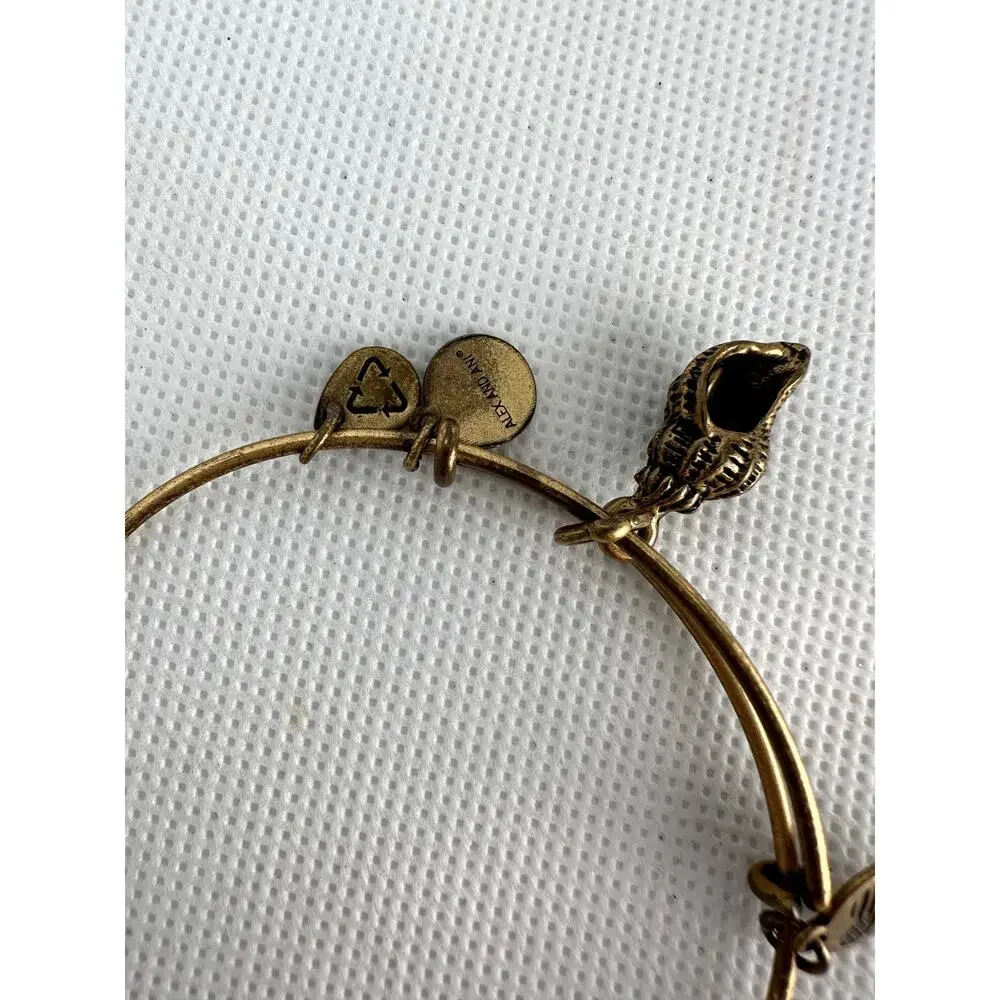 Alex + Ani Energy Charm Bracelet Conch Seashell Beach